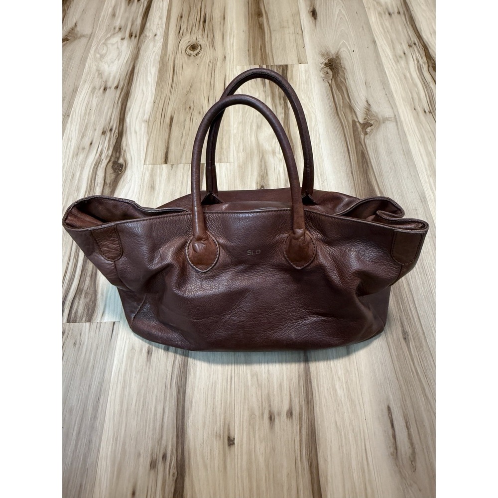 Mark and Graham Elisabetta Slouch Bag Brown (broken inside zipper)